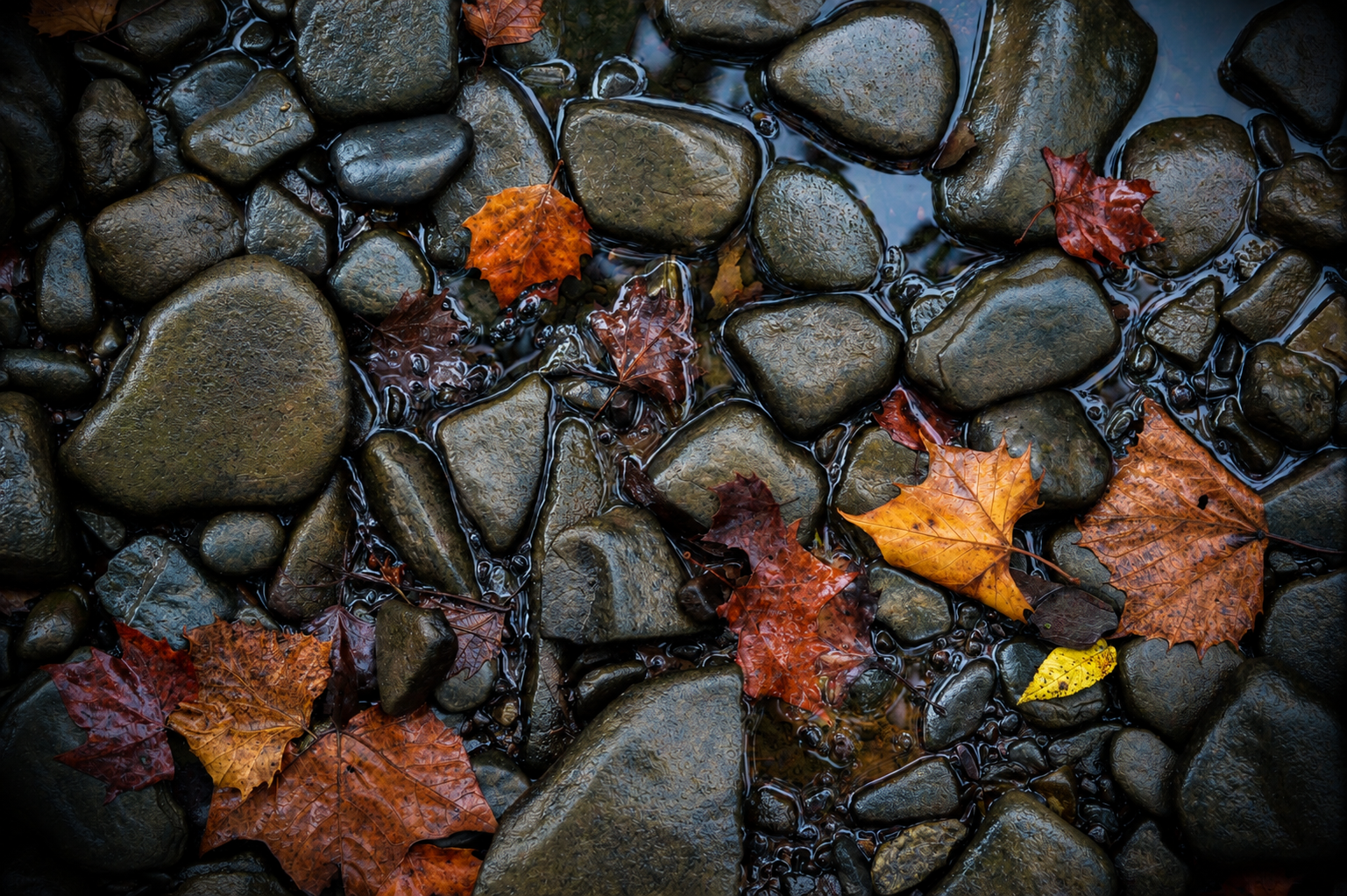 Rain-Glossed Pebbles